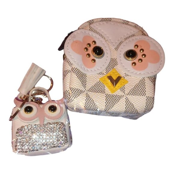 Set of Two Owl mini backpack keychain purse charm NEW - Picture 1 of 1